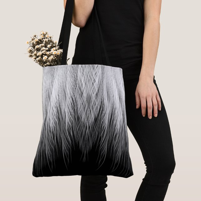 Feathery Grey Tote Bag (Creator Uploaded)