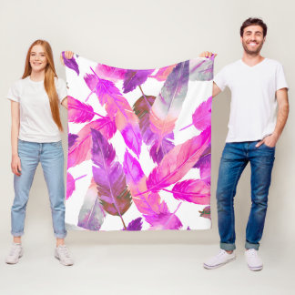 Feathery life for me fleece blanket