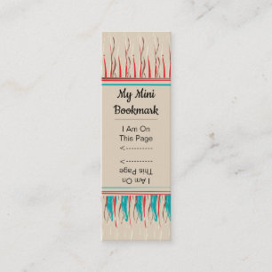 Feathery Paint Stroke Pattern Mini Page Marker Business Card
