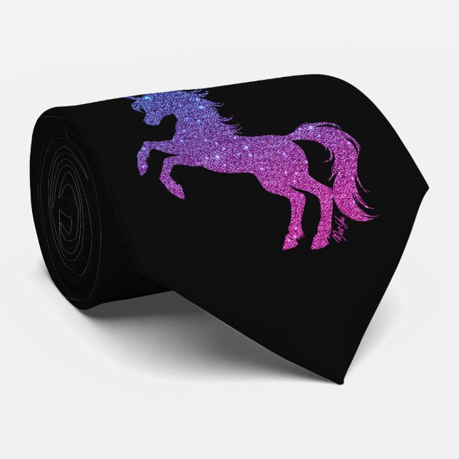 Featured Designer: Galaxy Unicorn Art Black Tie (Rolled)