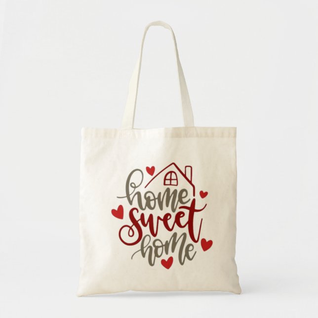 Featured "Home Sweet Home" Tote Bag (Front)