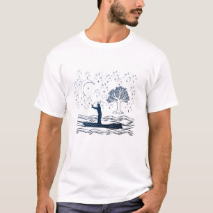 Features, stars and moon T-Shirt