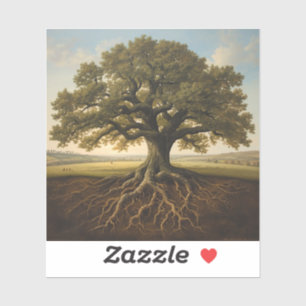 featuring the outline of a majestic oak tree