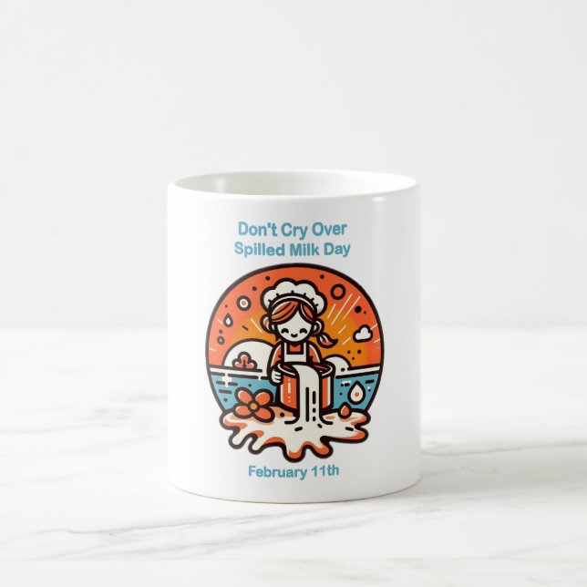 Feb 11th - Dont Cry Over Spilled Milk Day Coffee Mug (Center)
