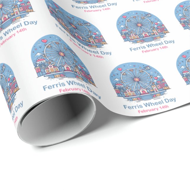 Feb 14th Ferris Wheel Day Wrapping Paper (Roll Corner)