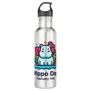 Feb 15th Hippo Day 710 Ml Water Bottle