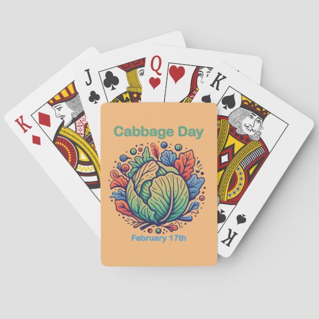 Feb 17th - Cabbage Day Playing Cards (Back)