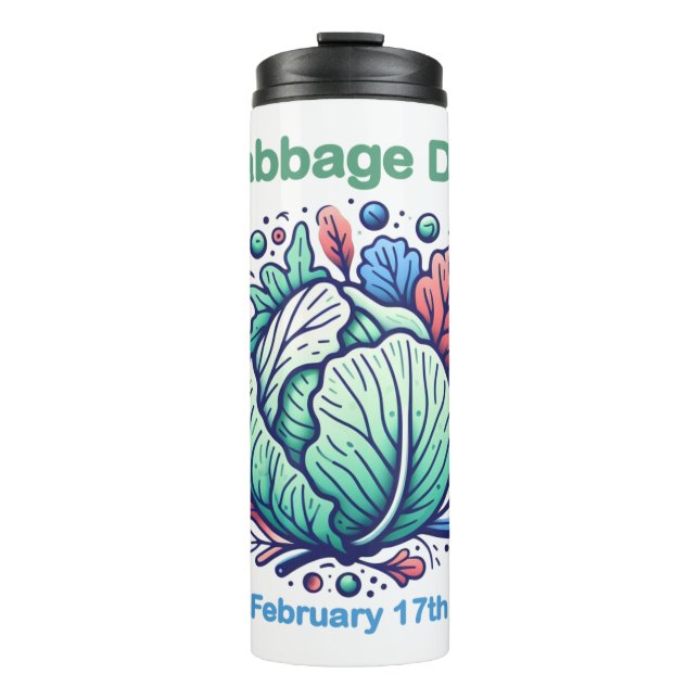 Feb 17th Cabbage Day Thermal Tumbler (Front)