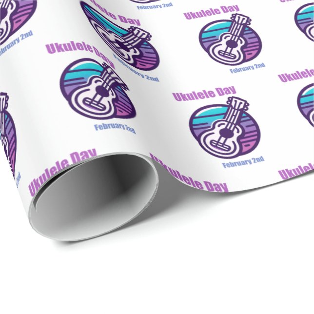Feb 2nd - Ukulele Day Wrapping Paper (Roll Corner)