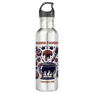 Feb 5th - Chocolate Fondue Day 710 Ml Water Bottle