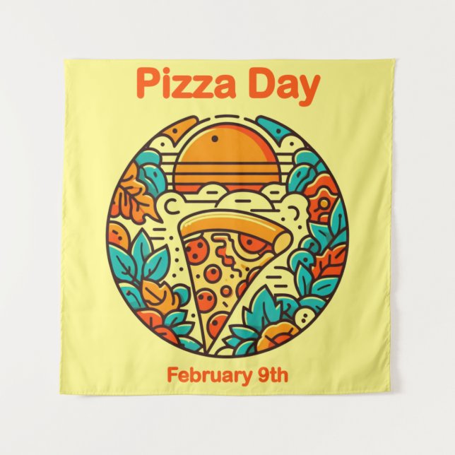 Feb 9th - Pizza Day Tapestry (Front)