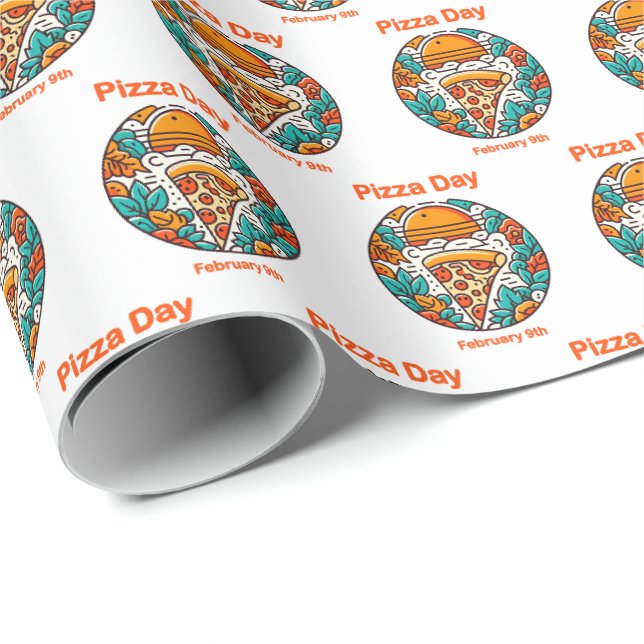 Feb 9th - Pizza Day Wrapping Paper (Roll Corner)