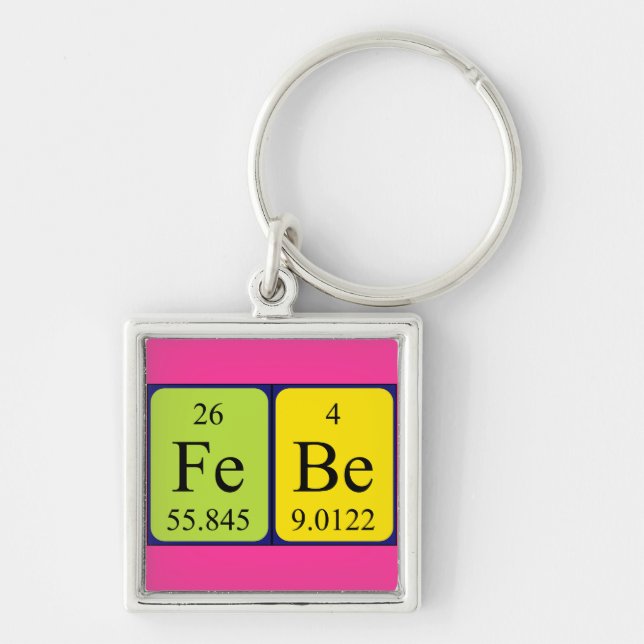 Febe periodic table name keyring (Front)