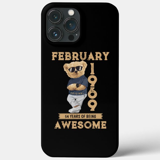 February 1969 54 Years Of Being Awesome Case-Mate iPhone Case (Back)