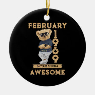 February 1969 54 Years Of Being Awesome Ceramic Ornament