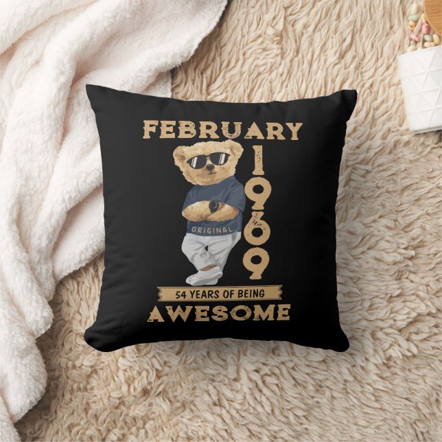 February 1969 54 Years Of Being Awesome Cushion (Blanket)