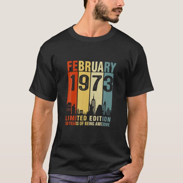 February 1973 Limited Edition 50 Years Of Being Aw T-Shirt (Front)