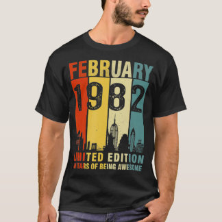 February 1982 Limited Edition 40 Years Of Being Aw T-Shirt