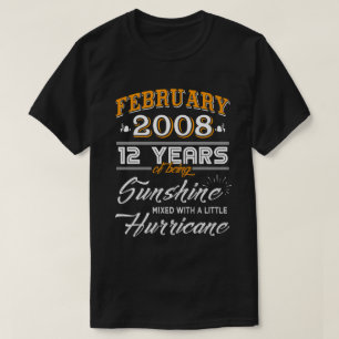 February 2008 12 Years Wedding Anniversary Gifts T-Shirt