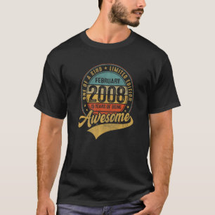 February 2008 15 Years Of Being Awesome Retro 15th T-Shirt