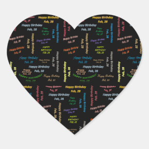 February, 28 Birthday Sticker