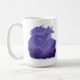 February Amethyst – Mystical Fox & Crystal Coffee Mug