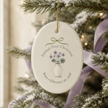 February Birth Flower Baby’s First Christmas