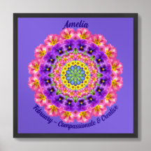 February Birth Flower Quote Kids Nursery