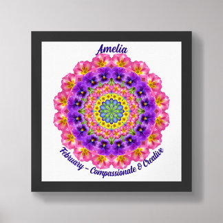 February Birth Flower Quote Kids Nursery Poster