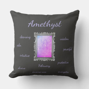 February Birthstone Amethyst Fairy Cushion