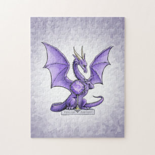 February Birthstone Dragon - Amethyst Jigsaw Puzzle
