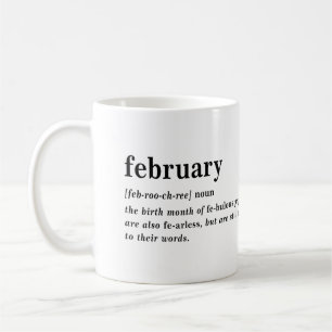 February Definition Birthday Coffee Mug