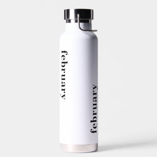 February Definition Birthday Water Bottle