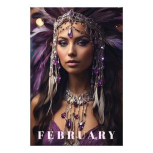 *~* FEBRUARY Headdress Boho AMETHYST AP53 Photo Print
