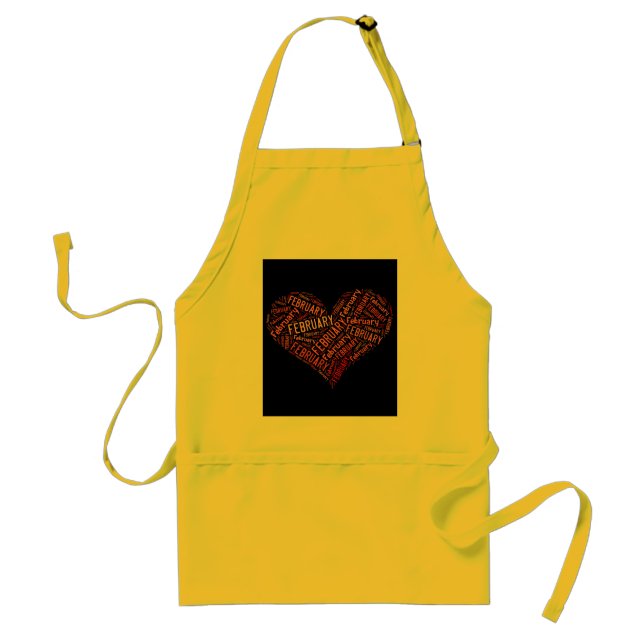 February Heart Standard Apron (Front)