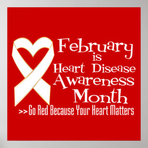 February is Heart Disease Awareness Month Poster