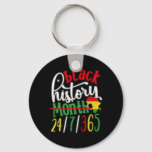 February Is Our Strength Black History Month Afro- Key Ring
