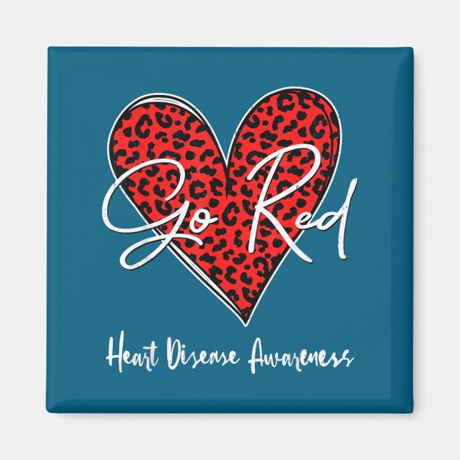 February Is Red Heart Health Heart Disease Awarene Magnet (Front)