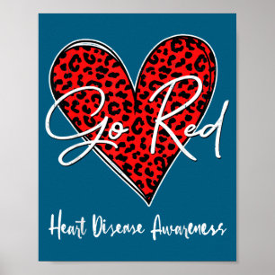 February Is Red Heart Health Heart Disease Awarene Poster