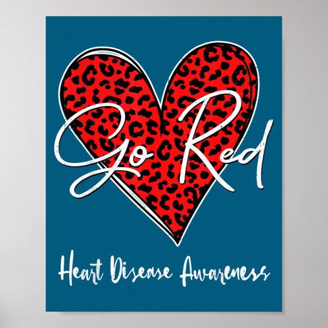 February Is Red Heart Health Heart Disease Awarene Poster (Front)