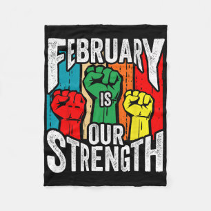 February Our Strength Black History Month African Fleece Blanket