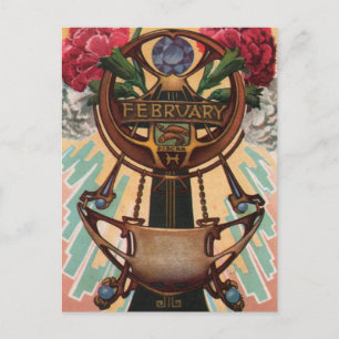 February - Pisces Postcard