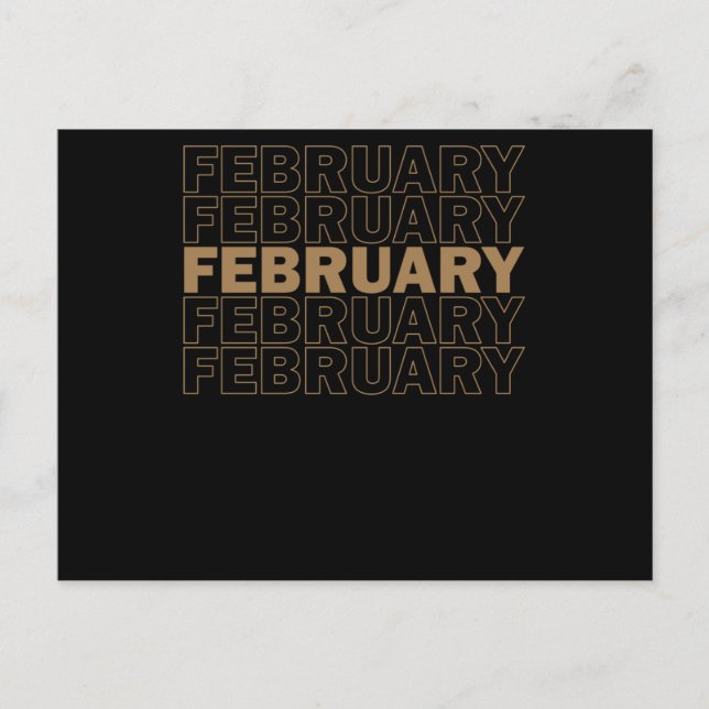 February Shadow Black History Month Announcement Postcard (Front)