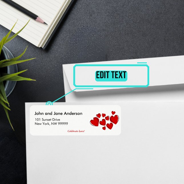 February Themed Personalised Address Return Address Label (Please enjoy our mailing labels. There is one for every month.)