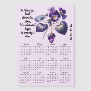 February Violet & Amethyst Calendar 