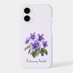 February Violet Flowers Phone Case