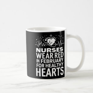 February We Wear Red Heart Disease Awareness Cardi Coffee Mug