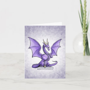 February's Birthstone Dragon: Amethyst Card