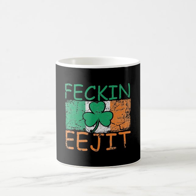 Feckin Eejit Ireland Irish Slang funny Ireland Coffee Mug (Center)