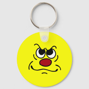 Fed Up Face Grumpey Key Ring
